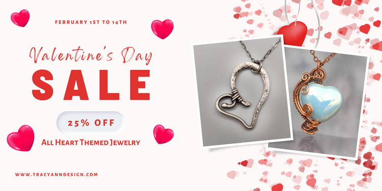 25% Off Heart Themed Jewelry