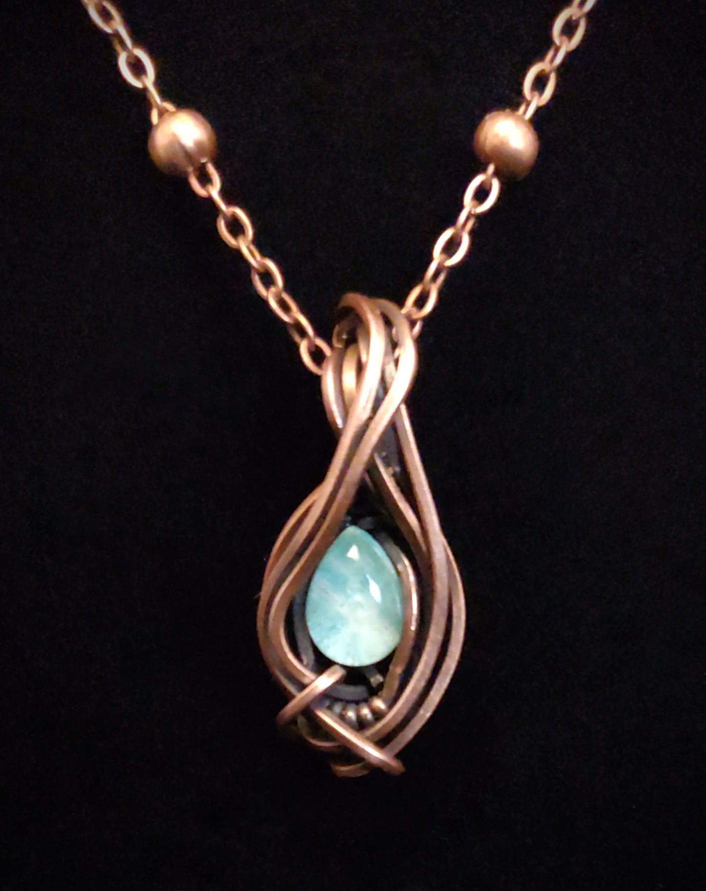 Mini Amazonite & Copper Necklace