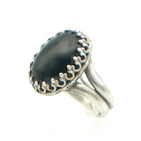 Onyx & Sterling Silver Cocktail Ring