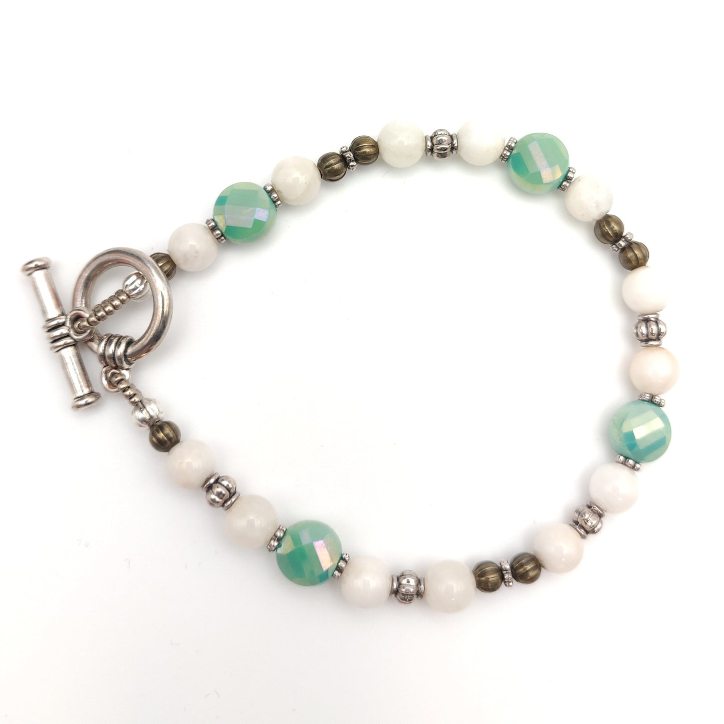 White Quartz Beaded Bracelet