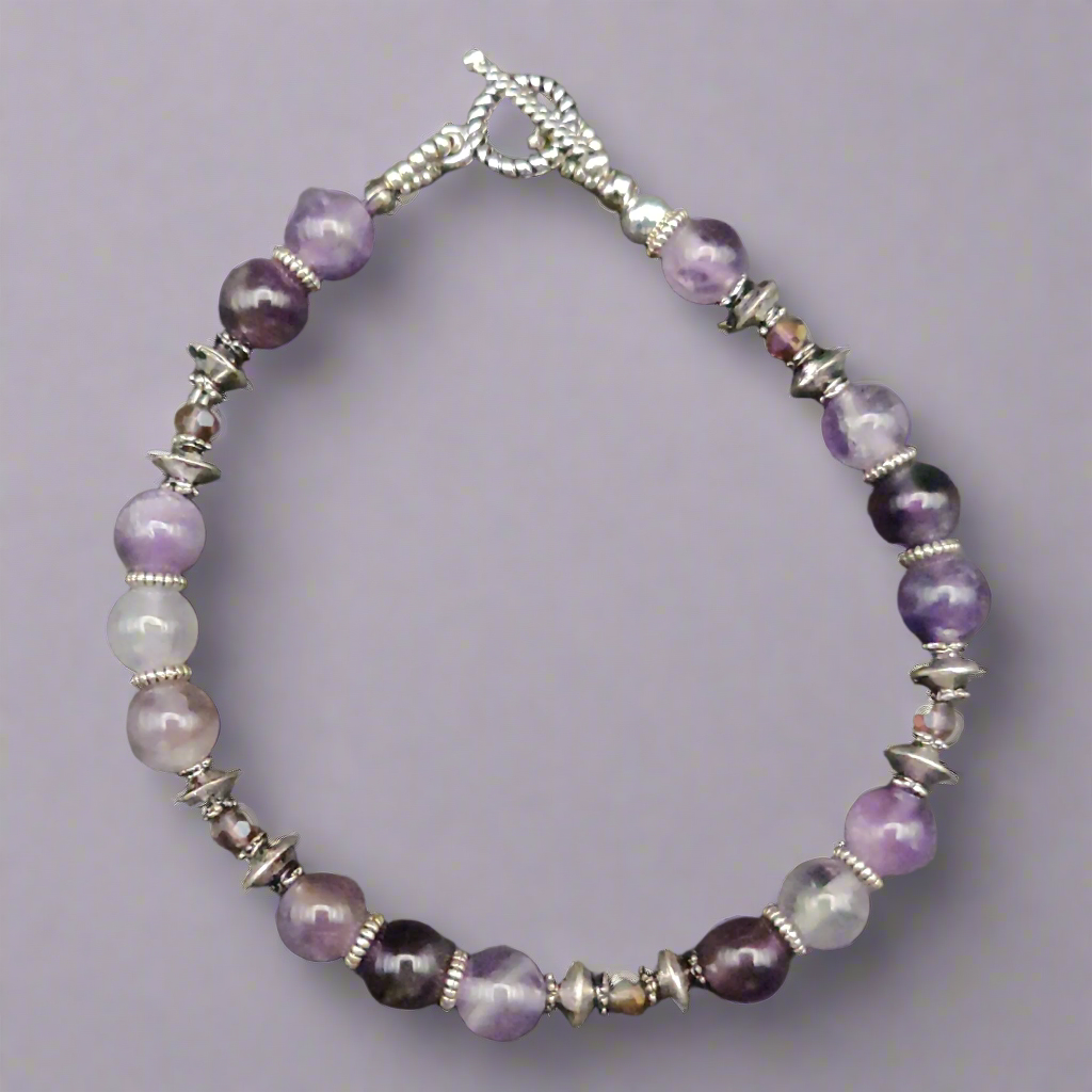 Amethyst Beaded Bracelet