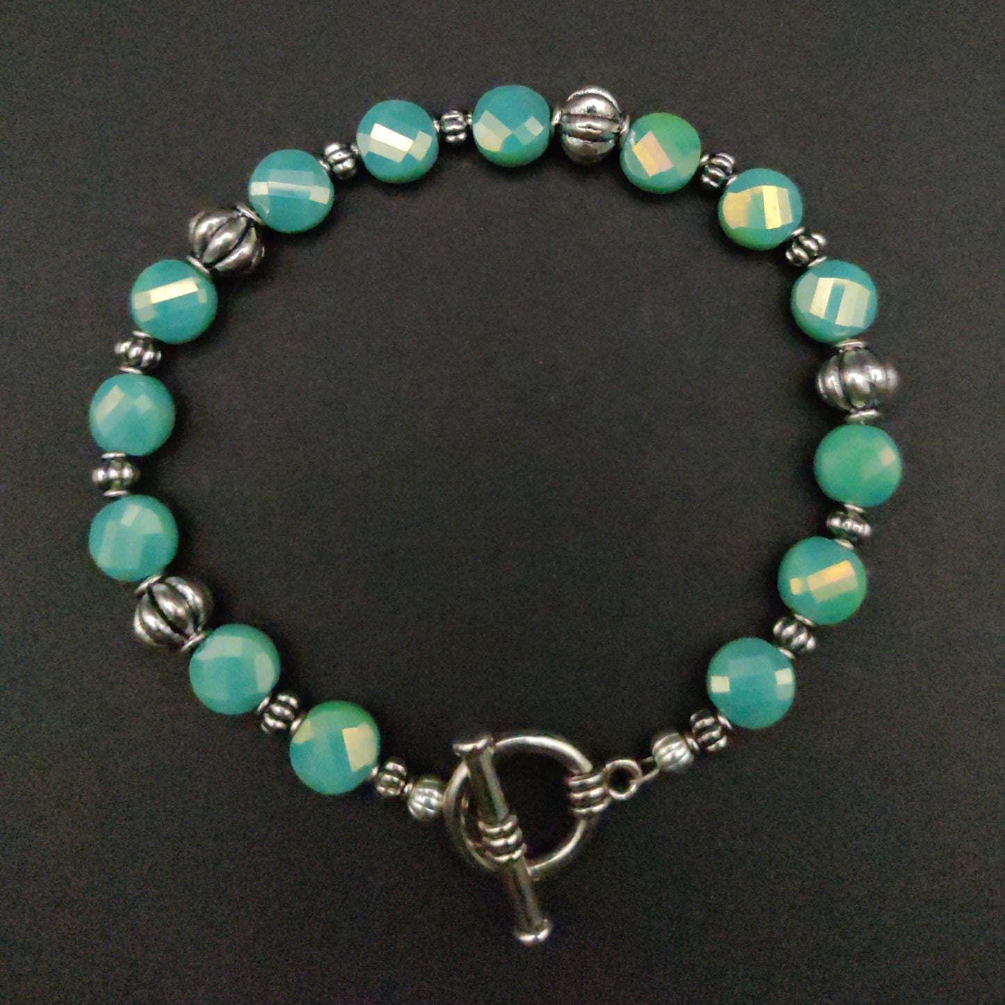 Aqua Beaded Bracelet