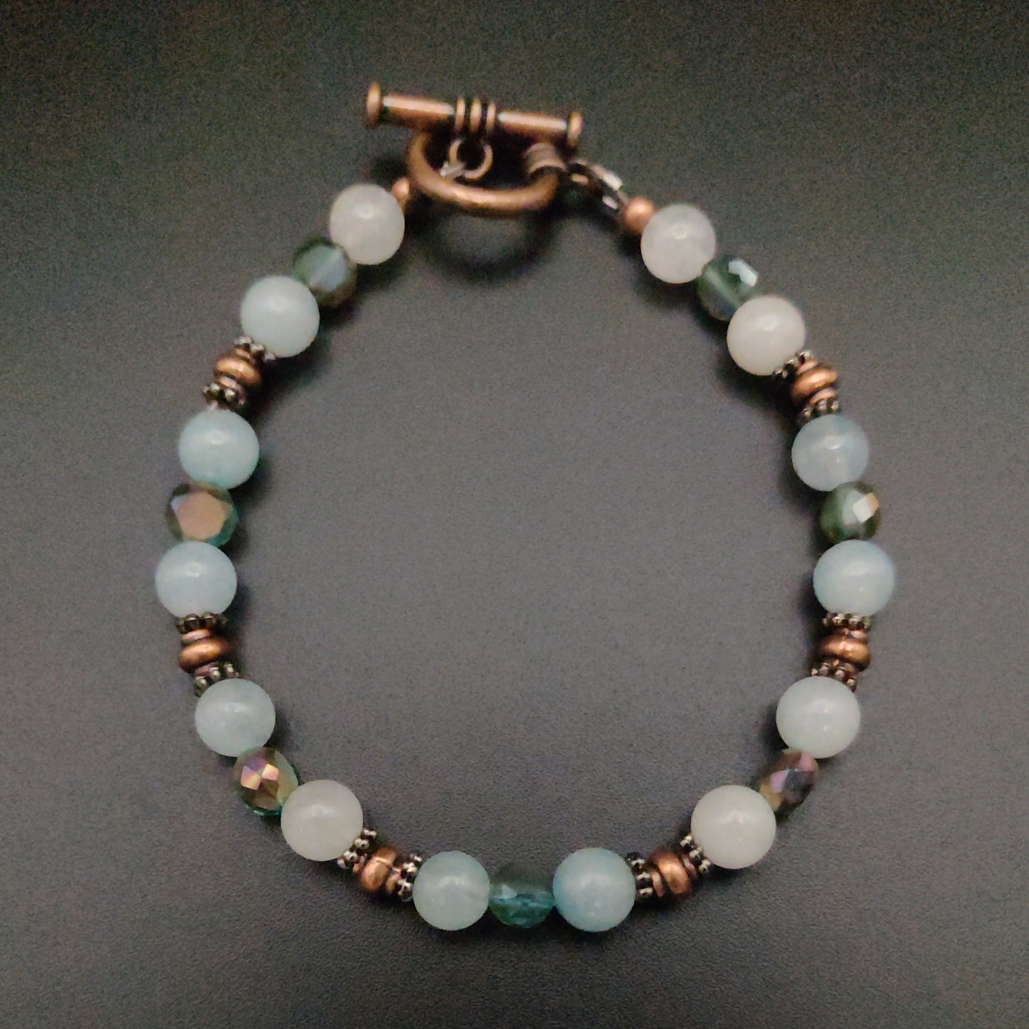 Amazonite & Copper Beaded Bracelet