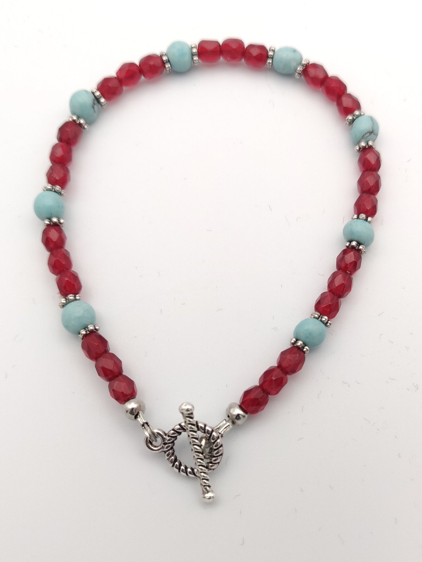 Wagnerite & Crystal Beaded Bracelet