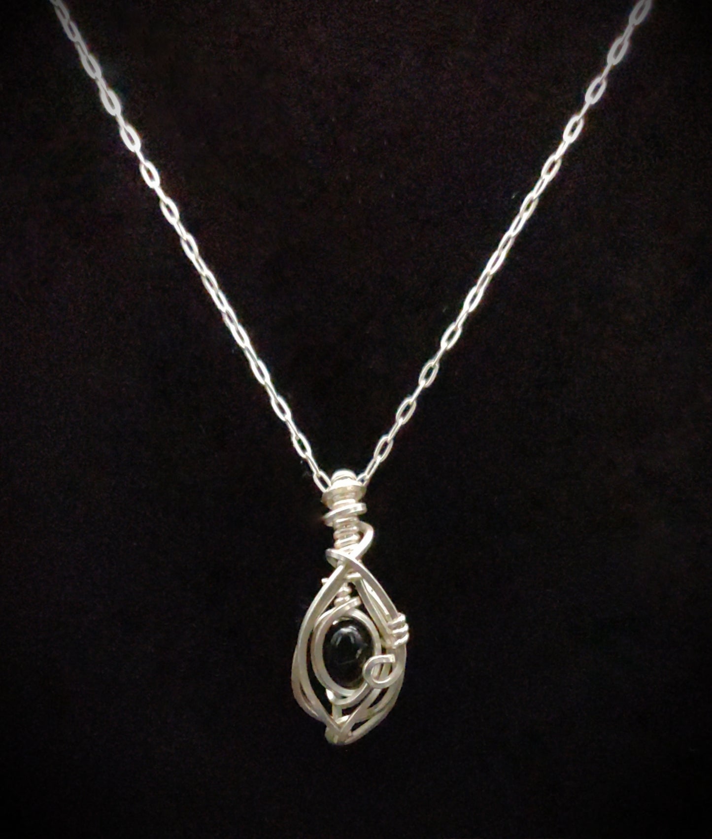 Sterling Silver Black Onyx Pendant