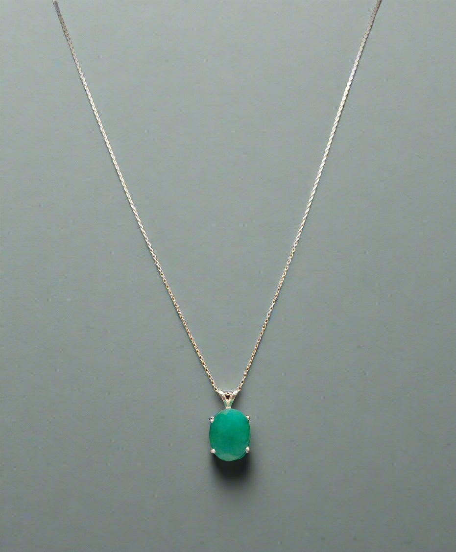 Emerald Pendant Necklace
