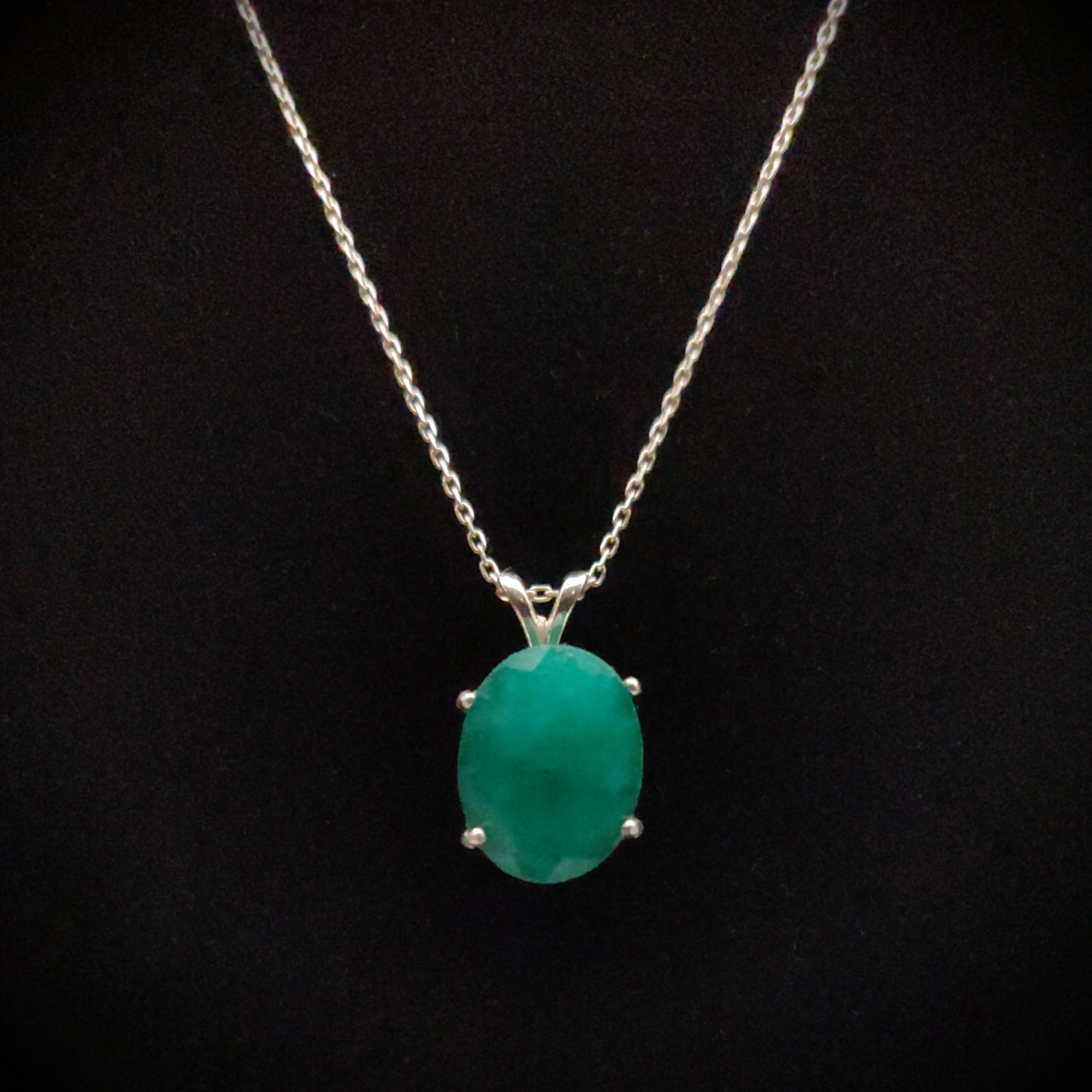 Emerald Pendant Necklace