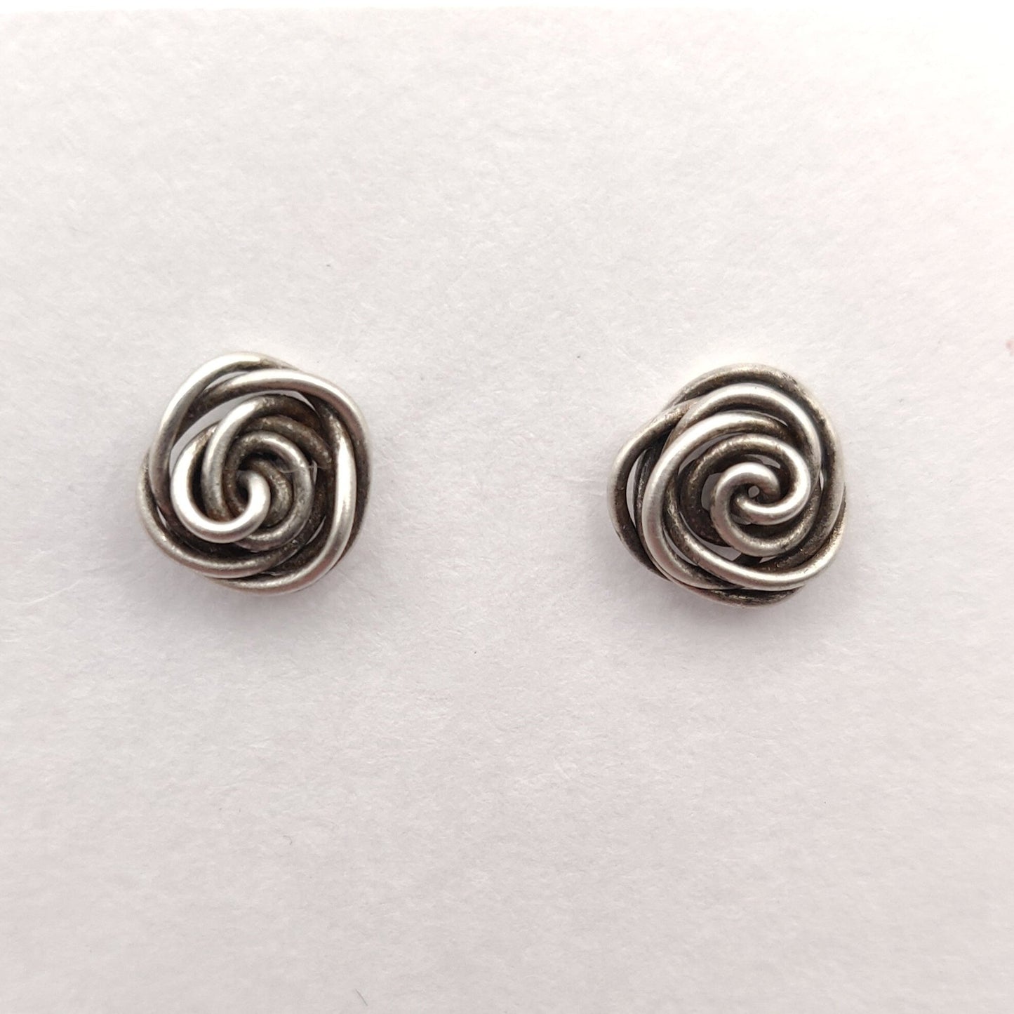 Sterling Silver Rose Bud Earrings