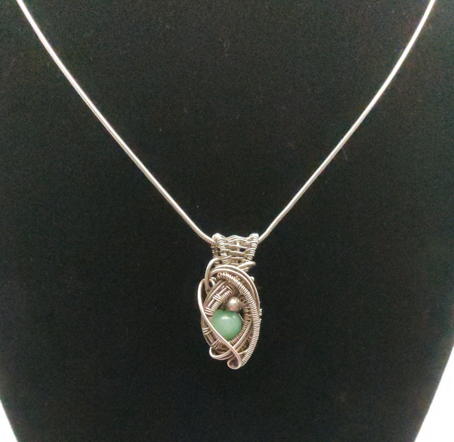 Mint Quartz Sterling Silver Pendant