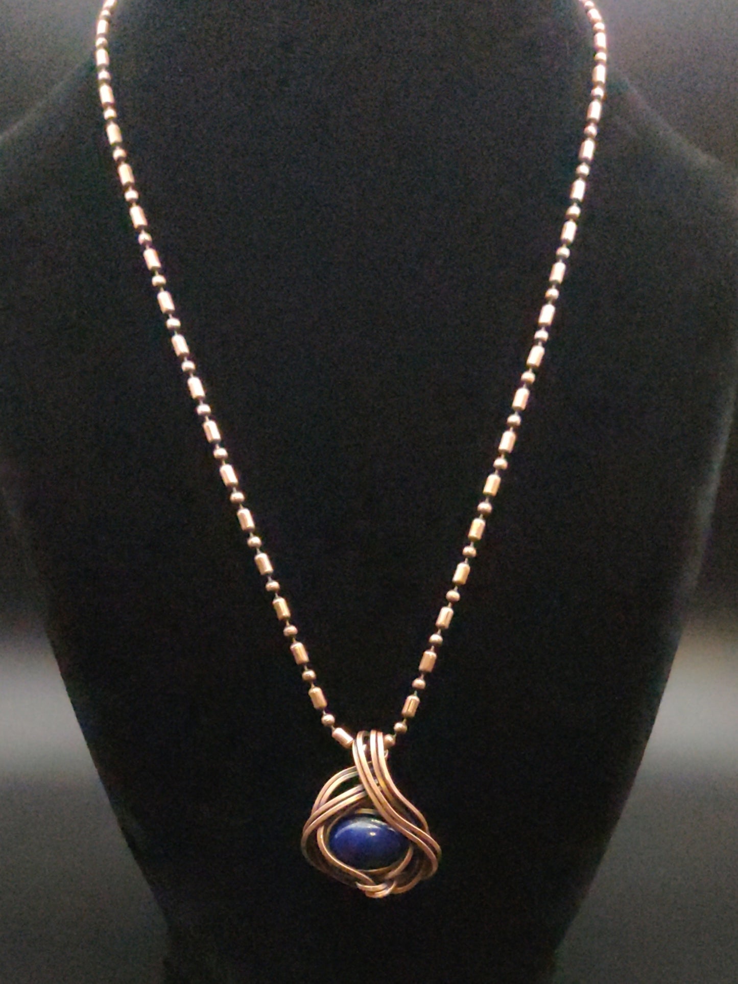 Lapis Lazuli Handmade Copper Pendant Necklace