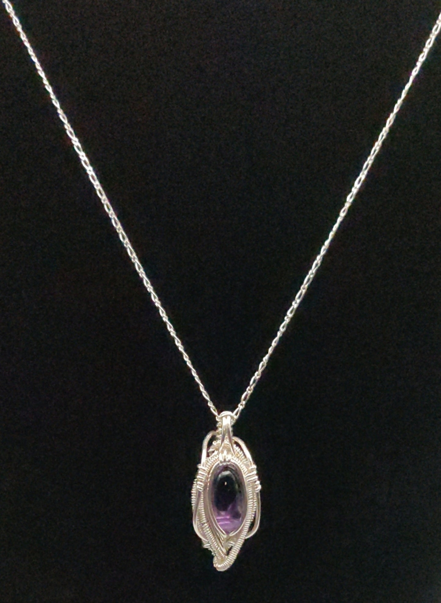 African Amethyst & Sterling Silver Pendant