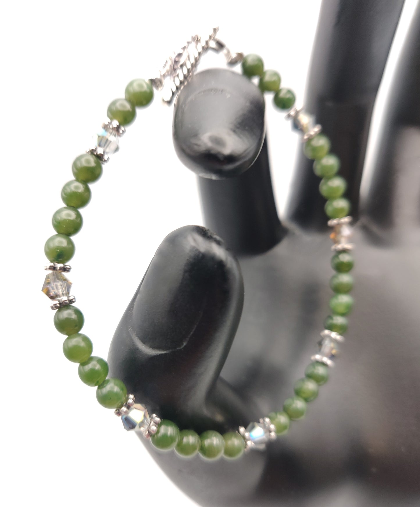 Delicate Jade Beaded Bracelet