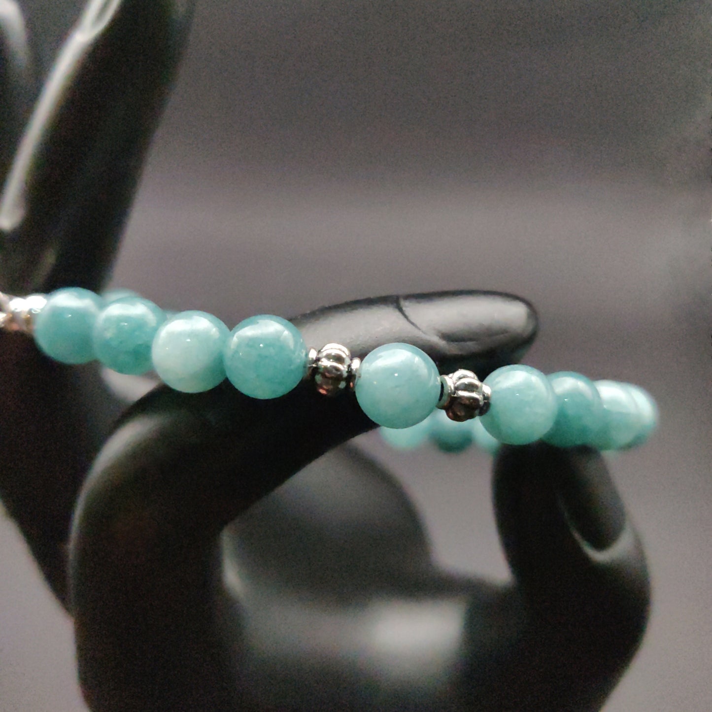 Blue Chalcedony Beaded Bracelet