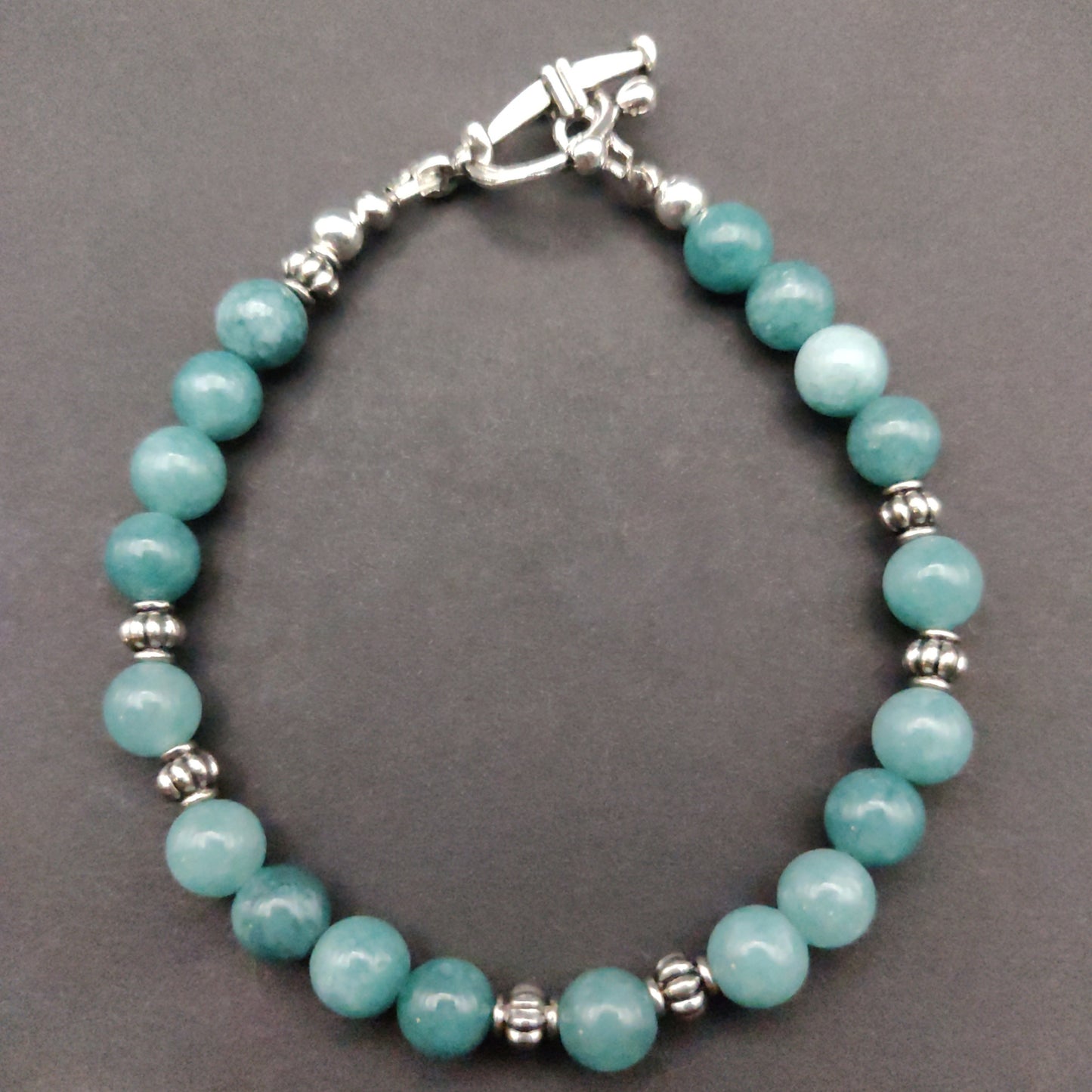 Blue Chalcedony Beaded Bracelet