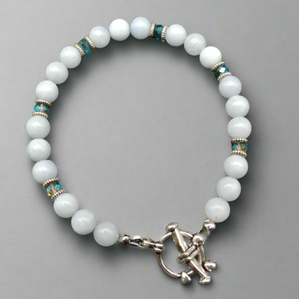 Aquamarine Beaded Bracelet
