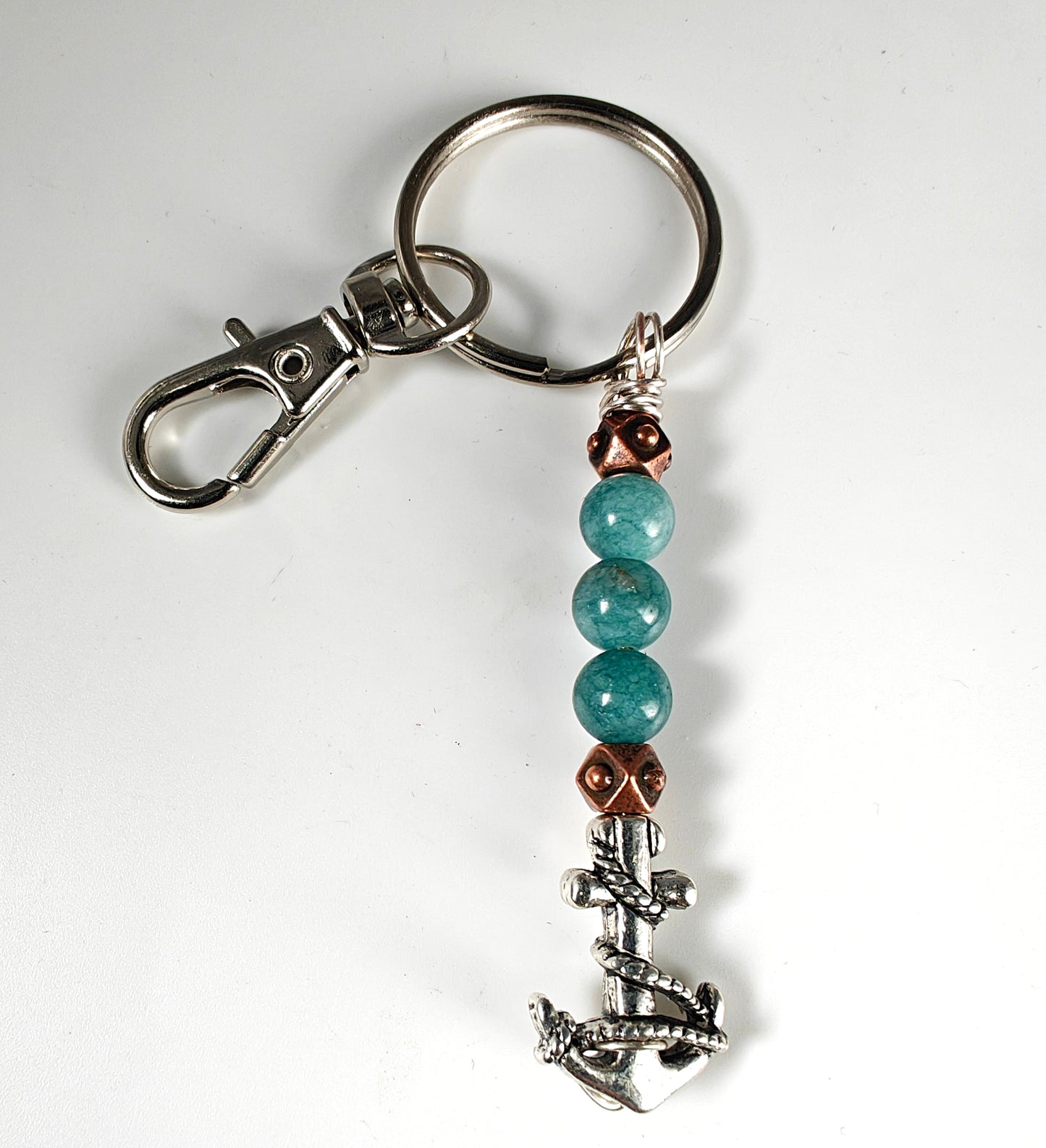 Unisex Nautical Healing Crystal Keychain