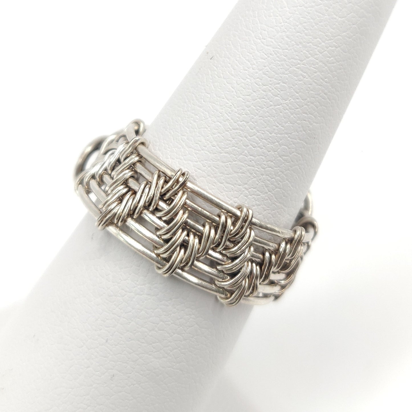 Handmade Sterling Silver & Hematite Ring