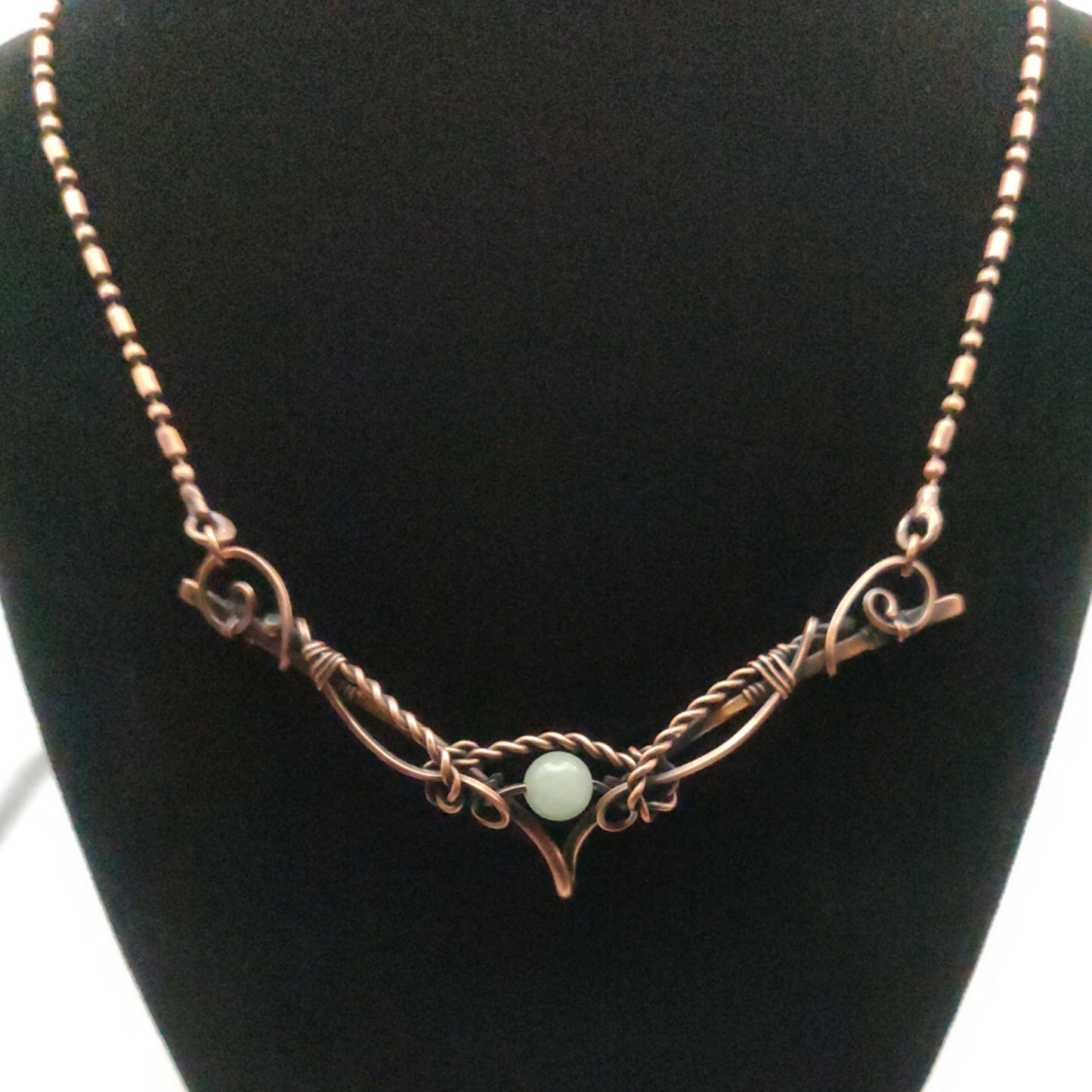 Unisex Copper V-Bar Necklace