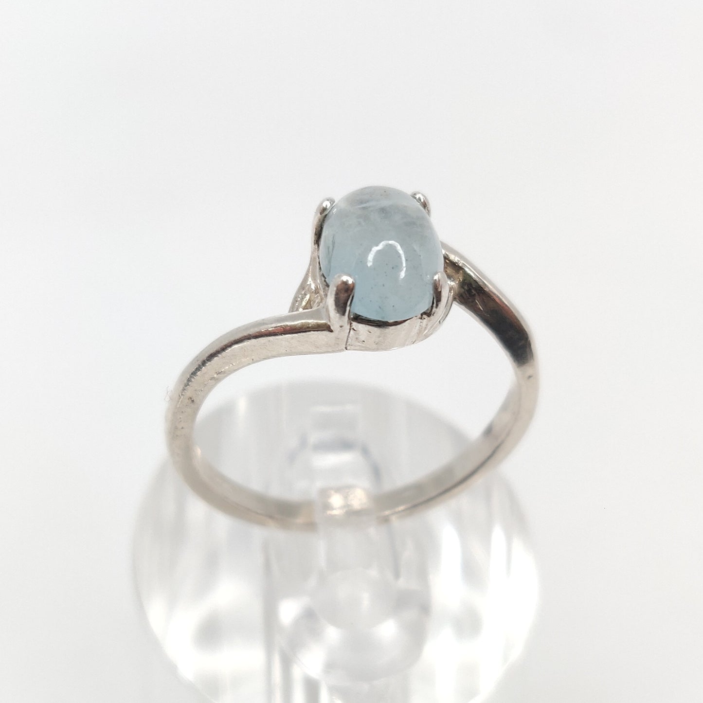 Aquamarine Sterling Silver March Birthstone Ring