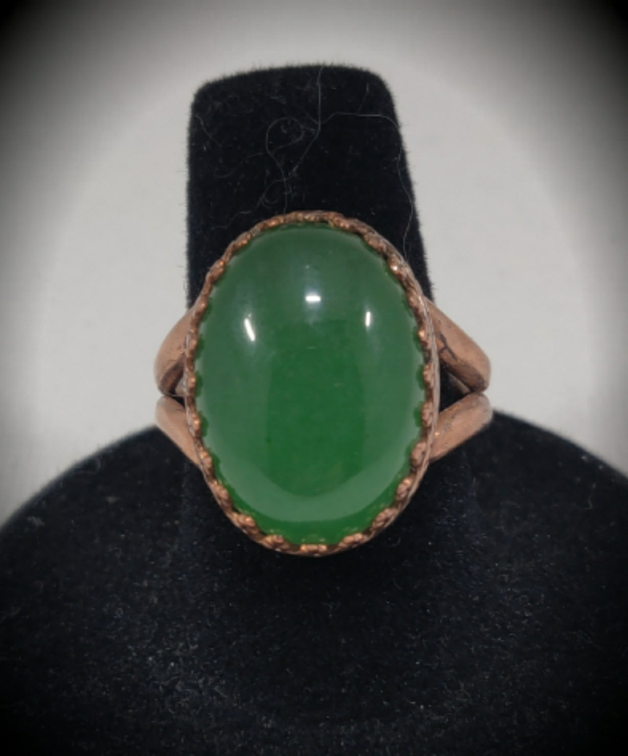 Malaysian Jade Copper Cocktail Ring