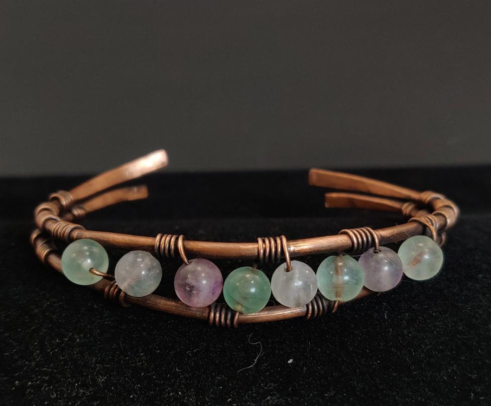 Copper Flourite Cuff Bracelet