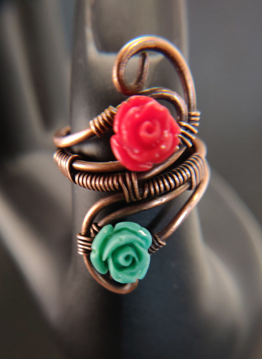 Floral Copper Ring