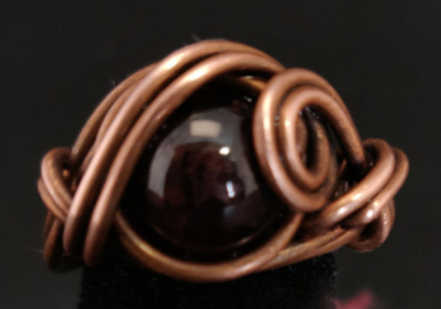 Garnet & Copper Birthstone Ring