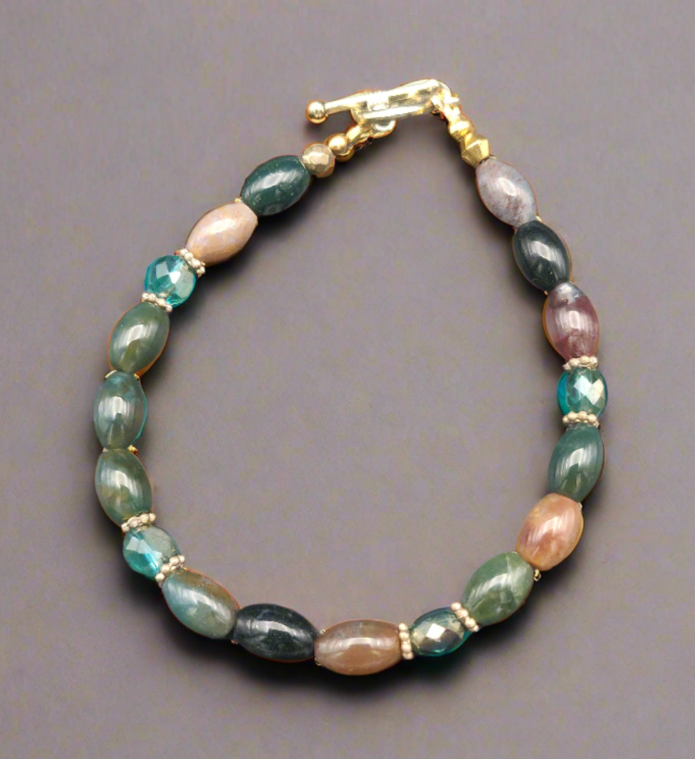 Agate Beaded Bracelet