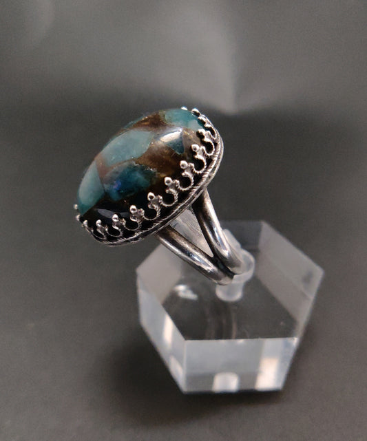 Vintage Style Sterling Silver Cocktail Ring