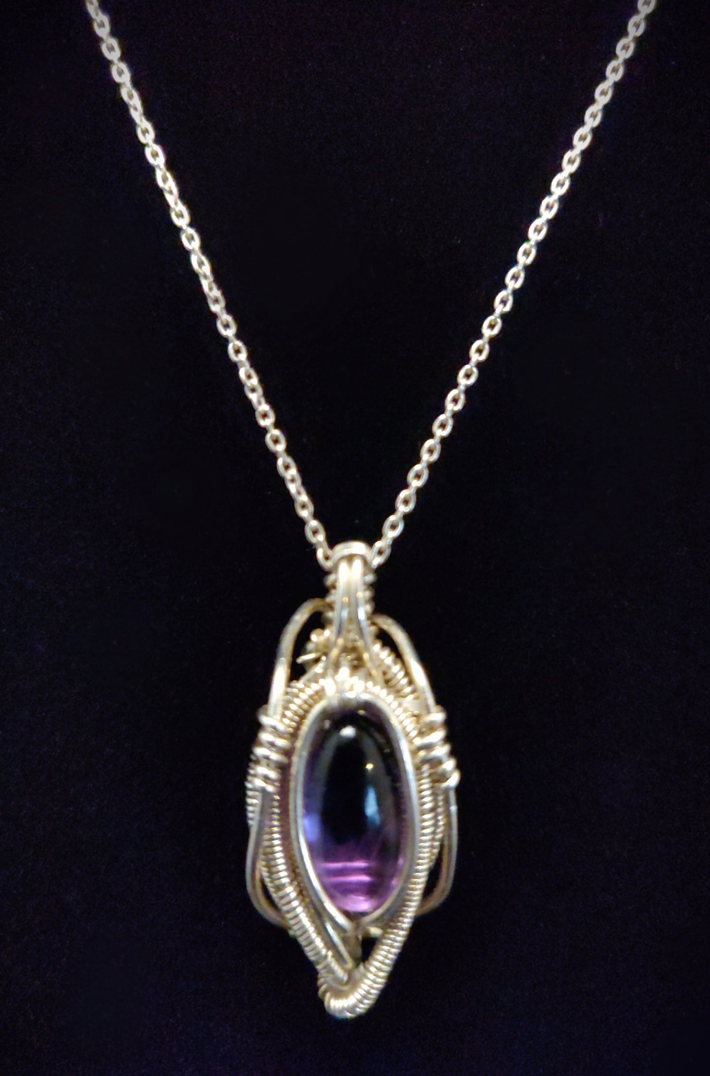 Amethyst & Sterling Silver Pendant