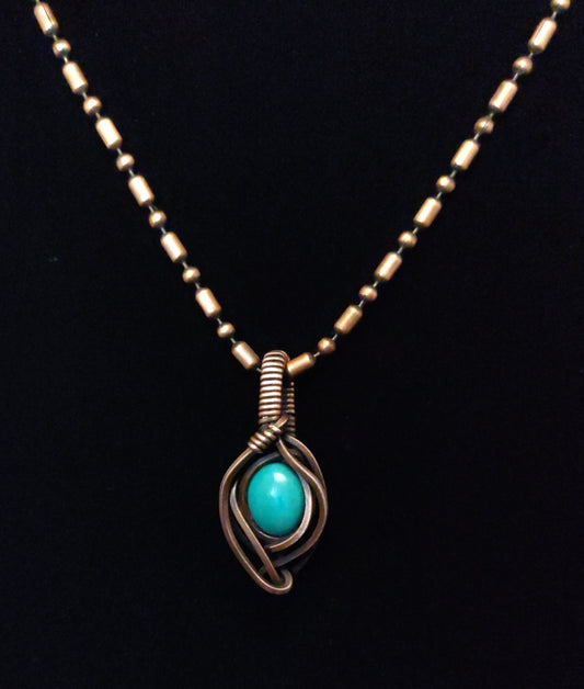 Turquoise Flame Pendant