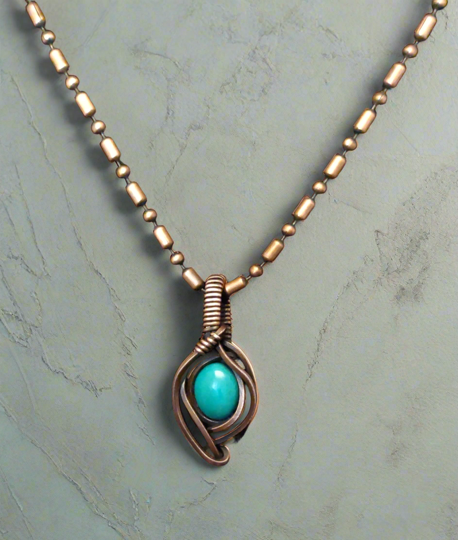 Turquoise Flame Pendant