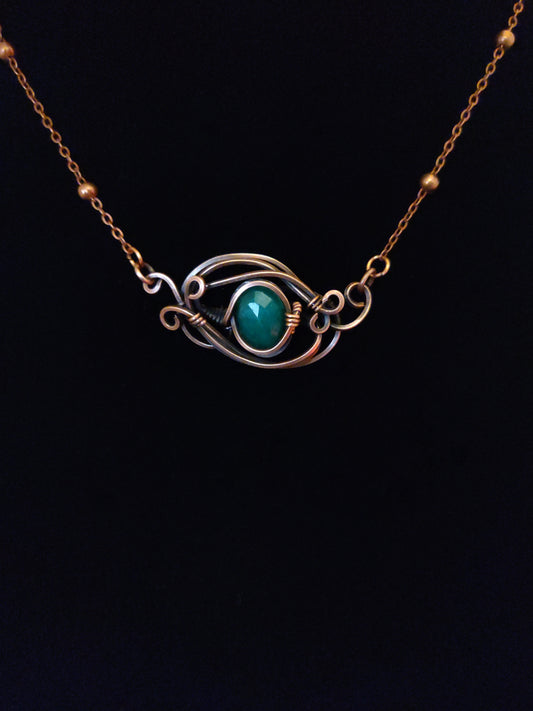Emerald & Copper Necklace