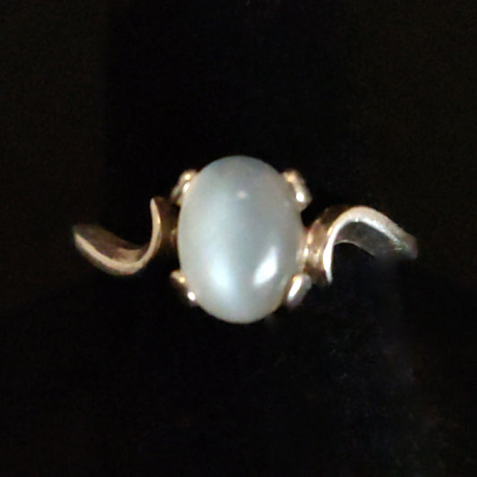 Mini Moonstone & Sterling Silver Ring