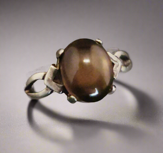 Smoky Quartz Sterling Silver Ring