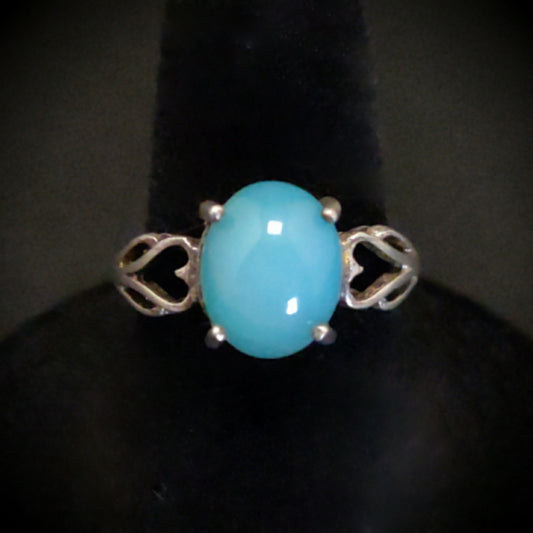 Blue Chalcedony & Sterling Silver Ring