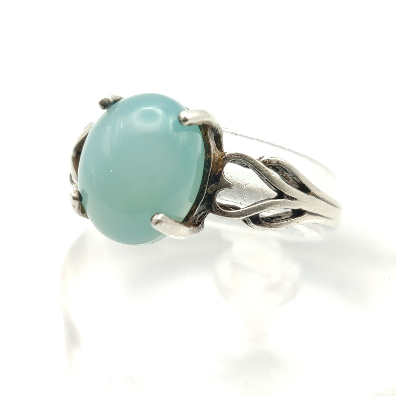 Blue Chalcedony & Sterling Silver Ring