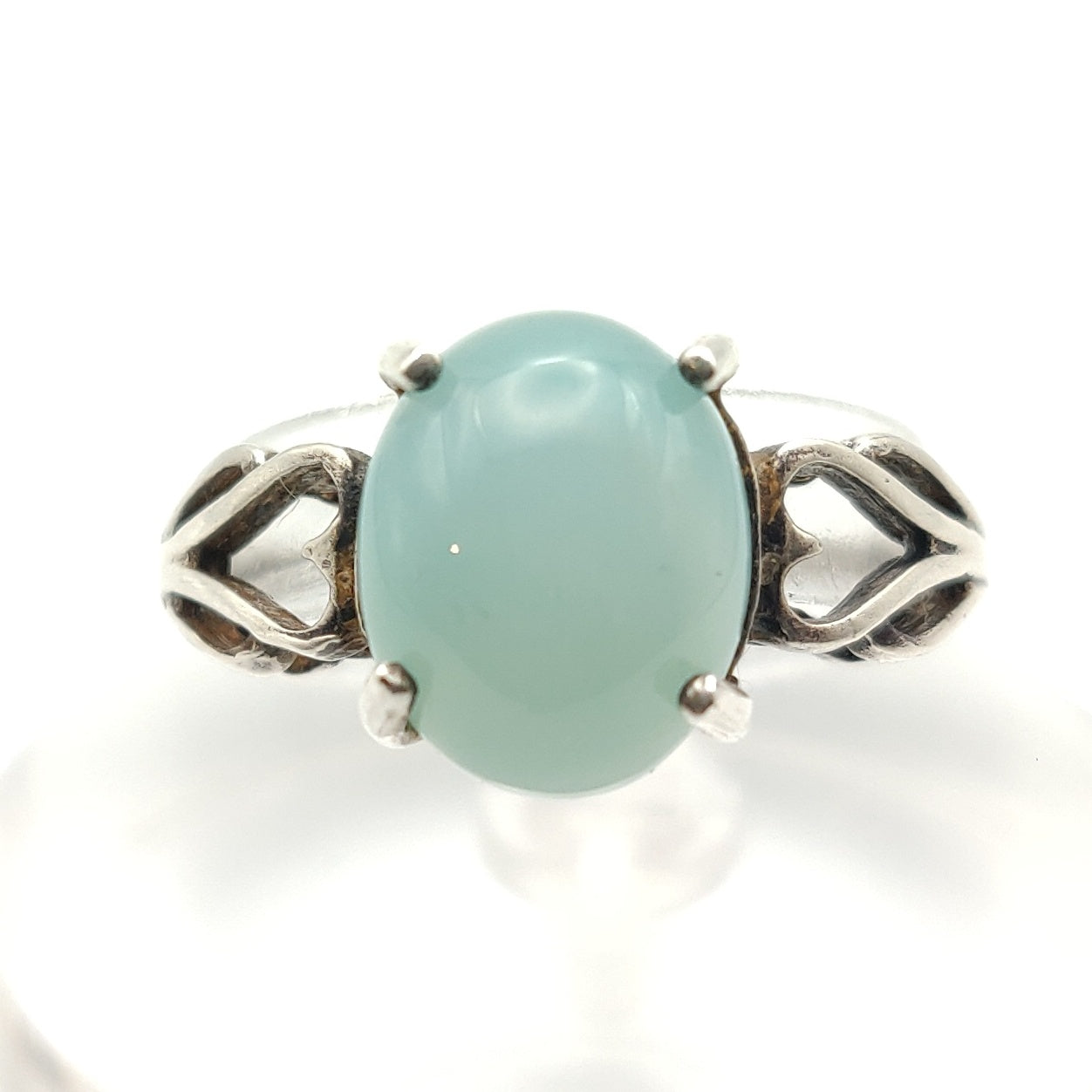 Blue Chalcedony & Sterling Silver Ring