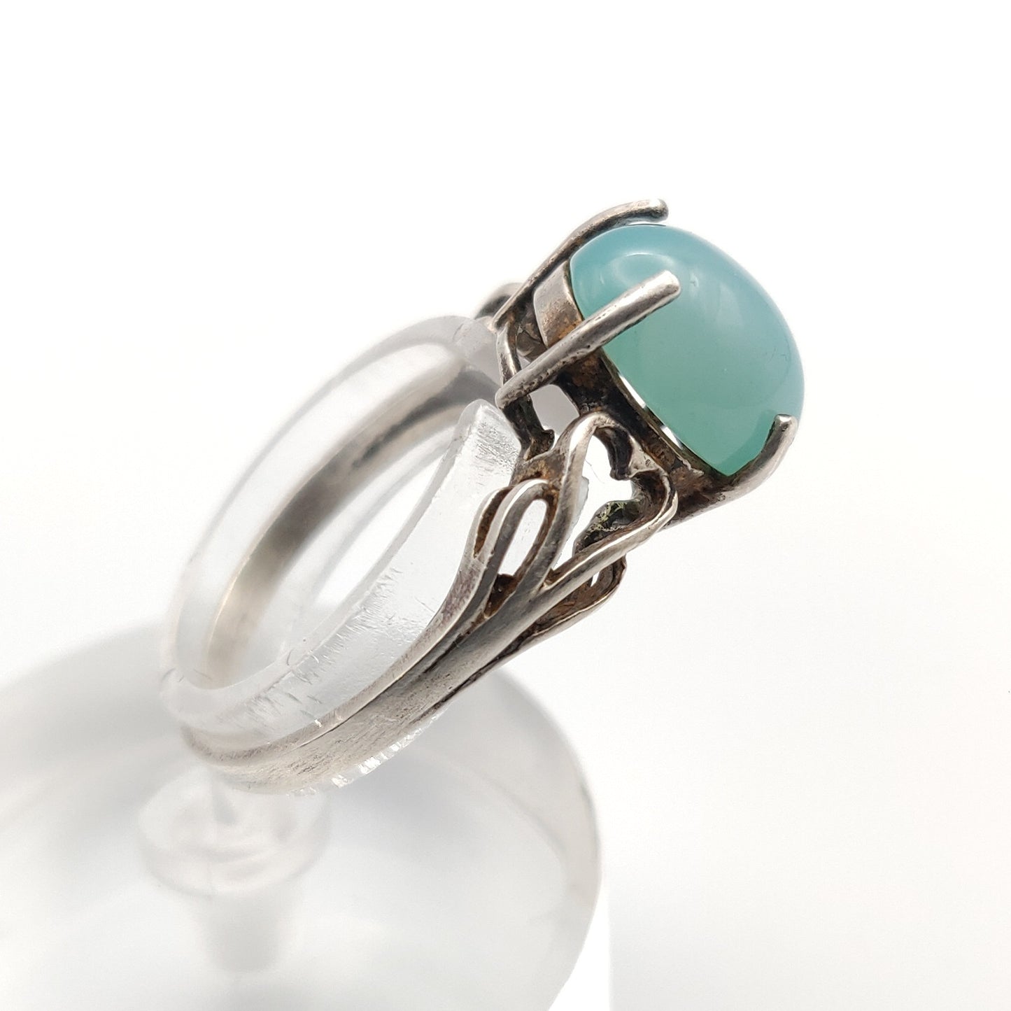 Blue Chalcedony & Sterling Silver Ring