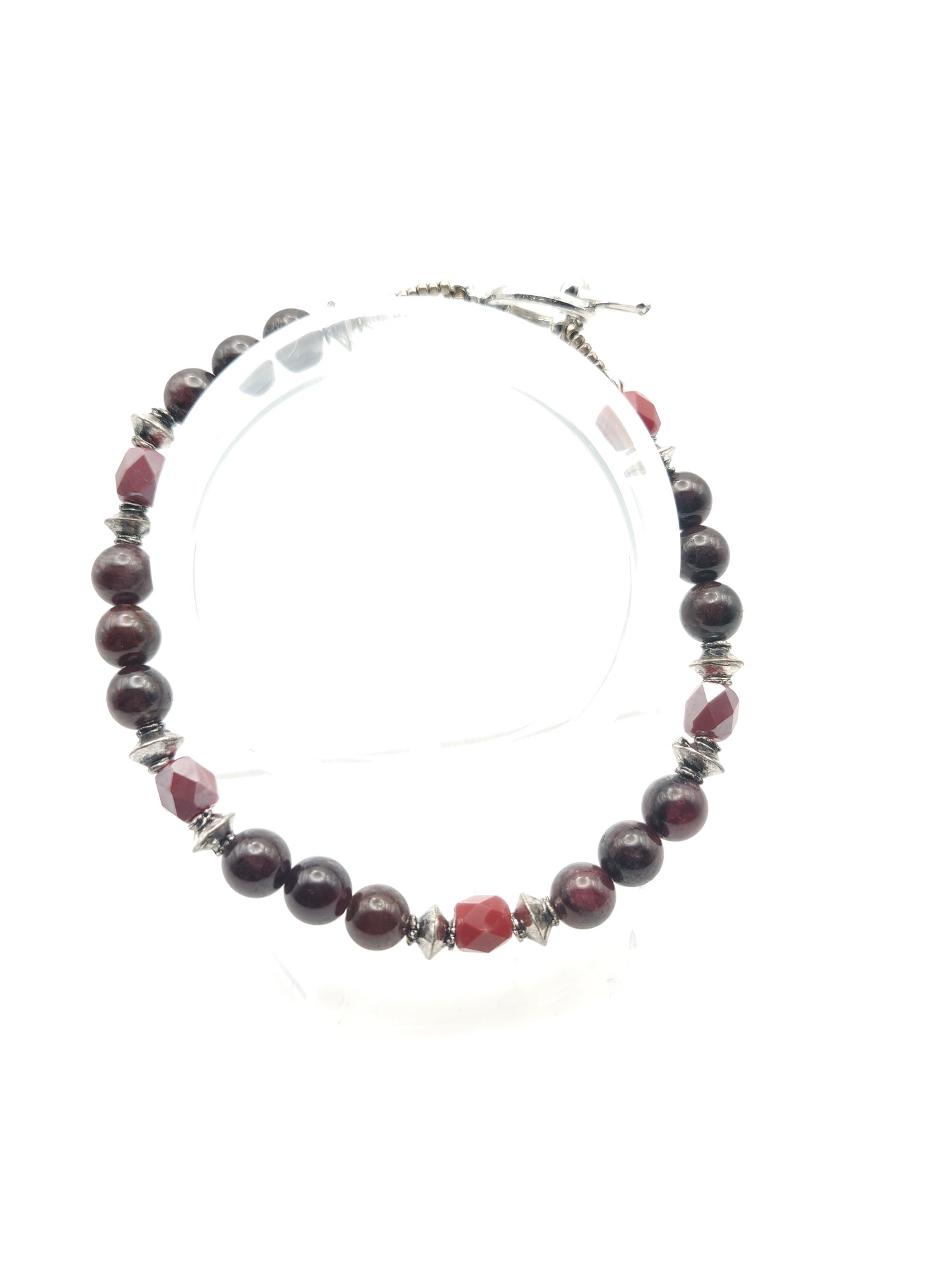 Garnet Beaded Bracelet