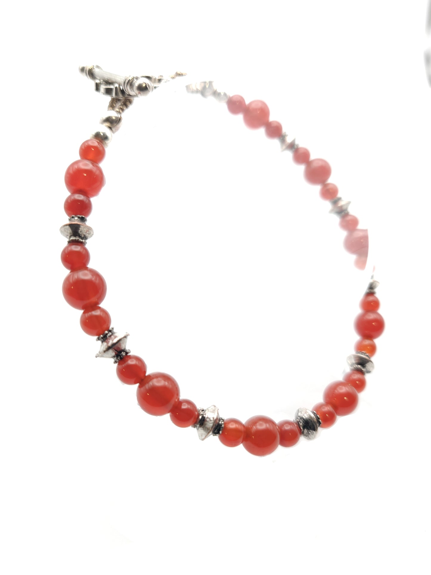 Red Carnelian Beaded Bracelet