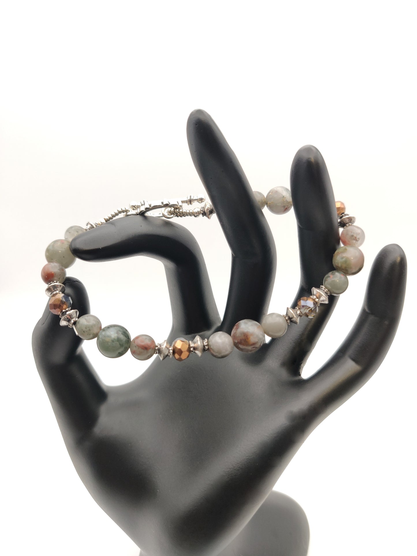 Bloodstone Beaded Bracelet