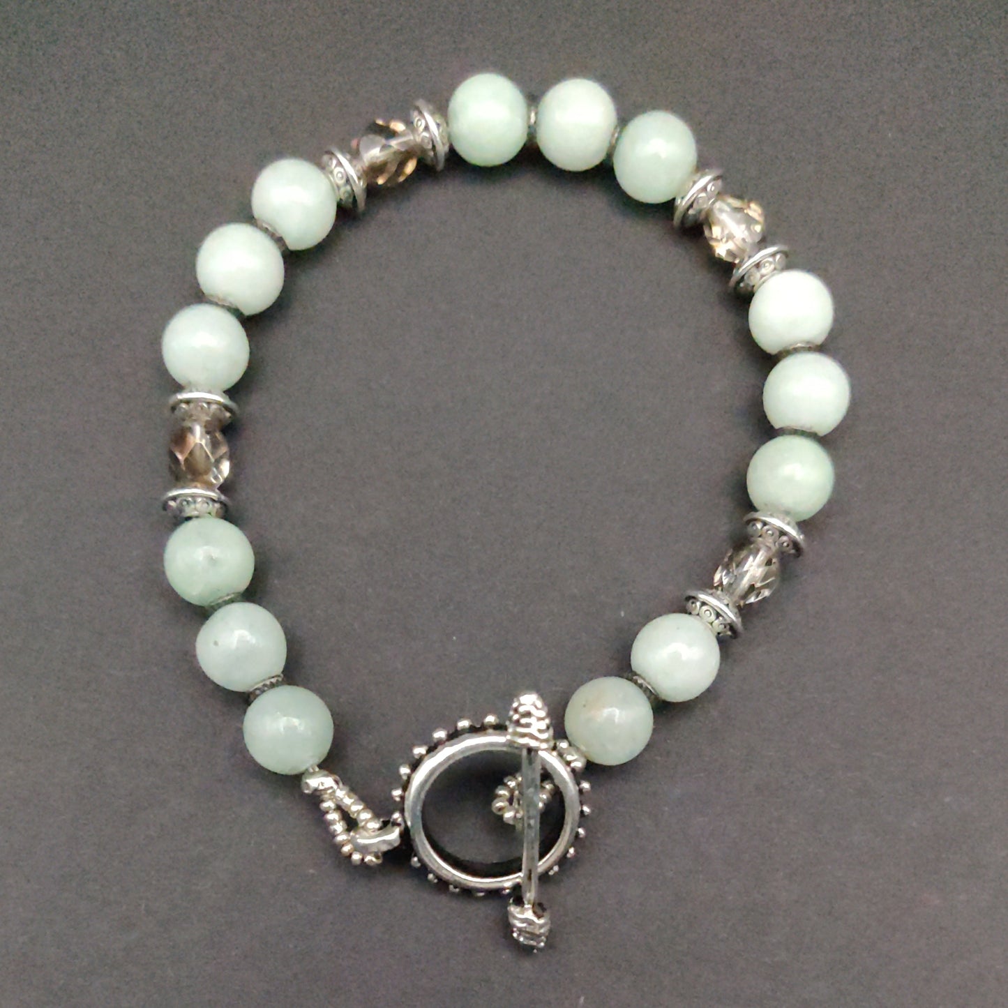 Pale Mint Quartz Beaded Bracelet