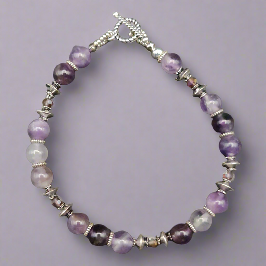 Amethyst Beaded Bracelet