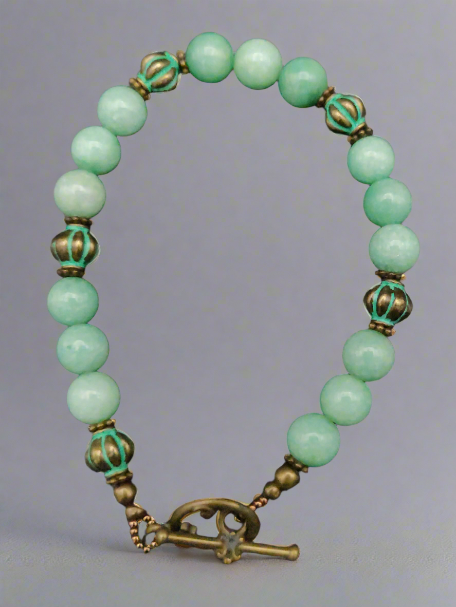 Mint Quartz Beaded Bracelet