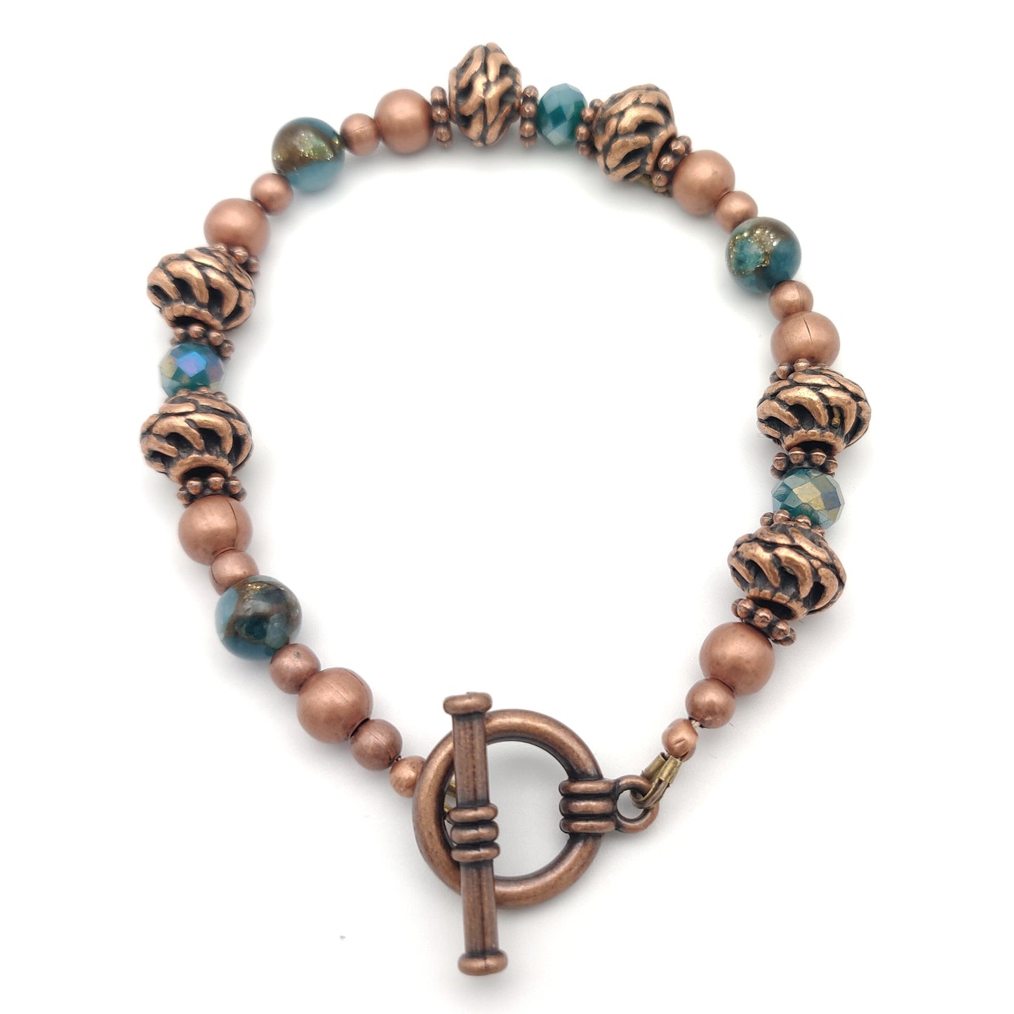 Copper & Jasper Beaded Bracelet