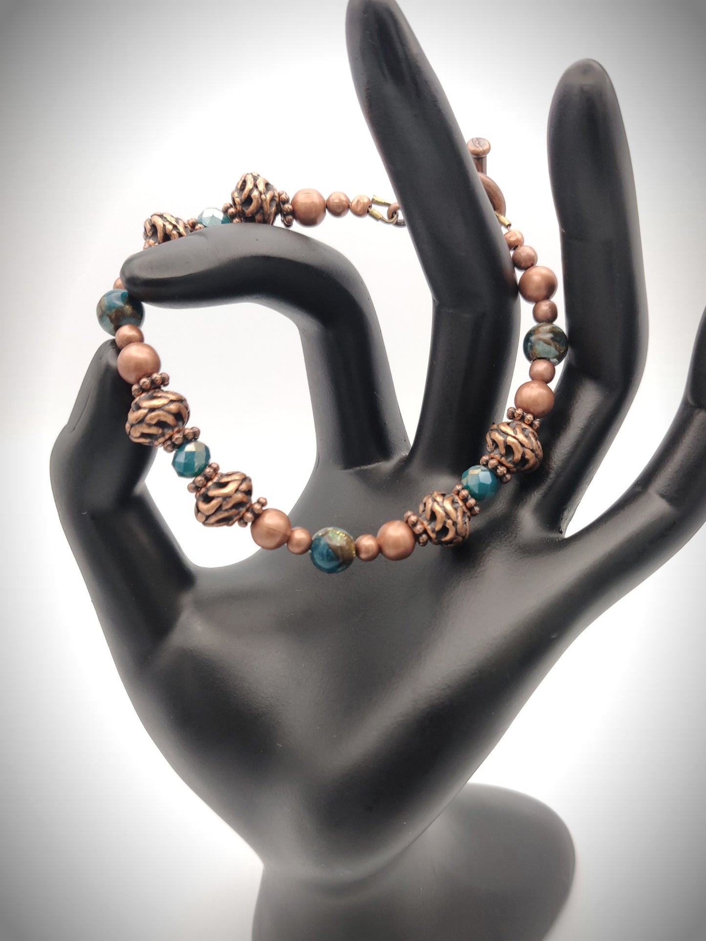 Copper & Jasper Beaded Bracelet