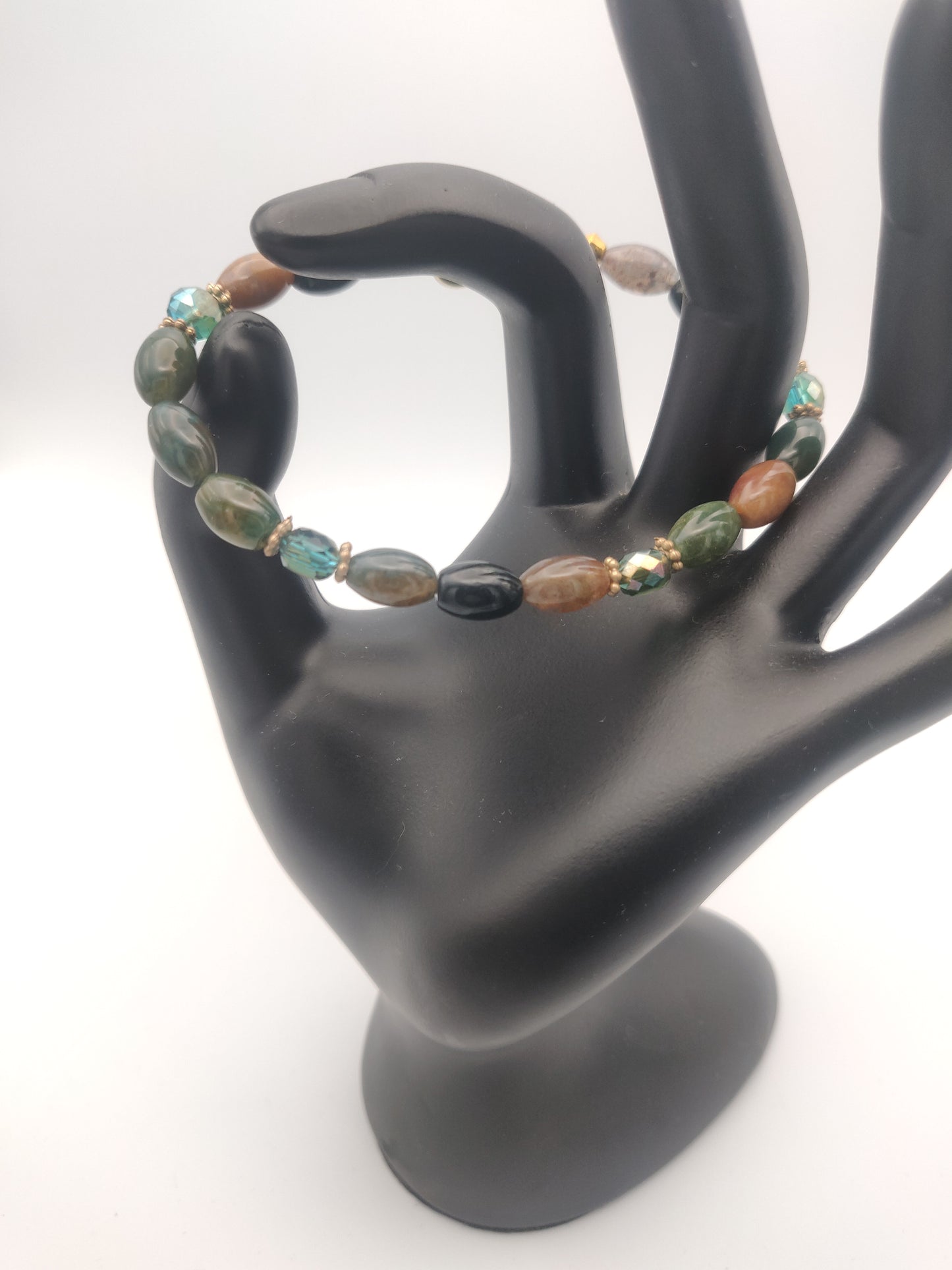 Agate Beaded Bracelet