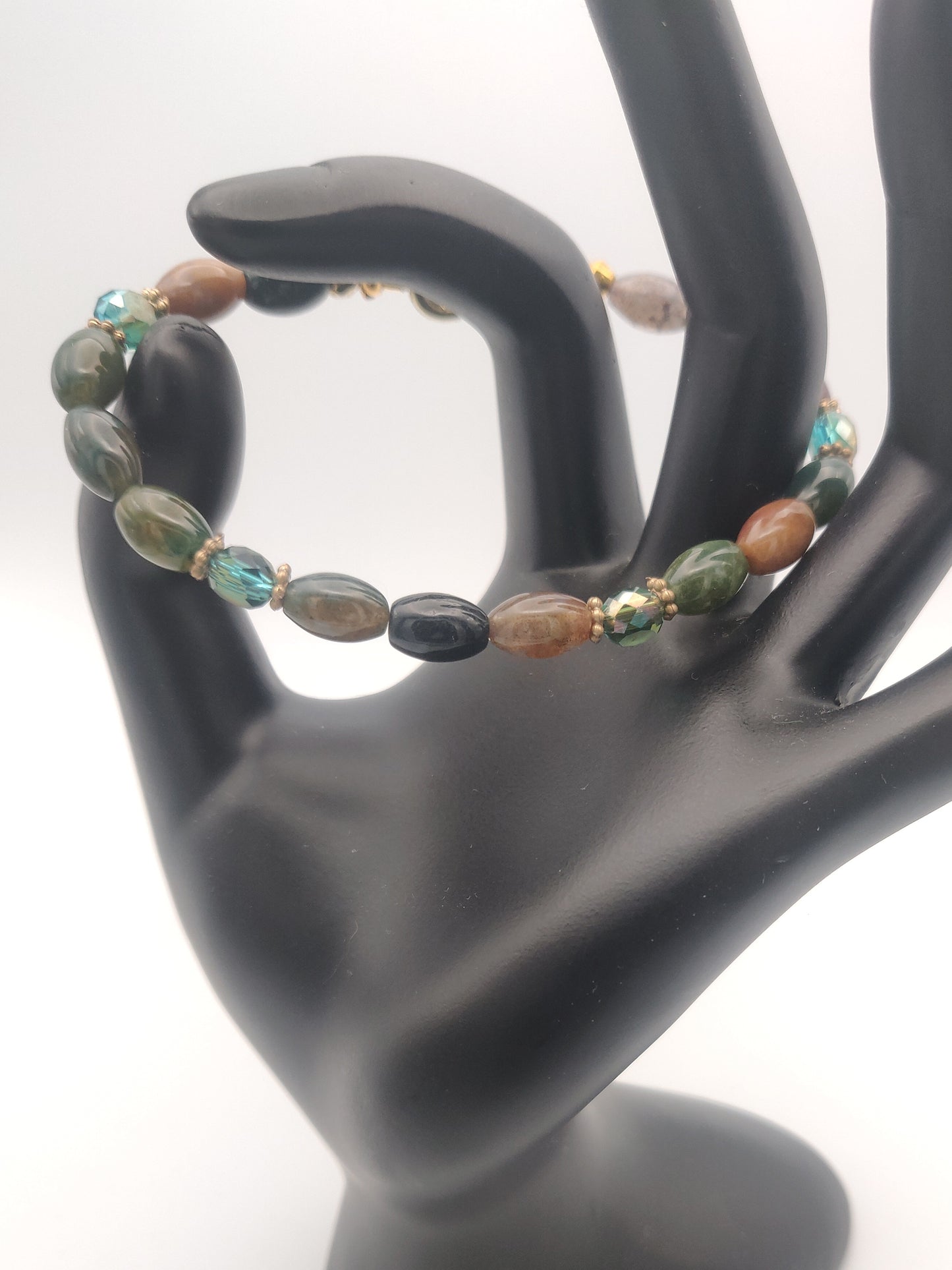 Agate Beaded Bracelet