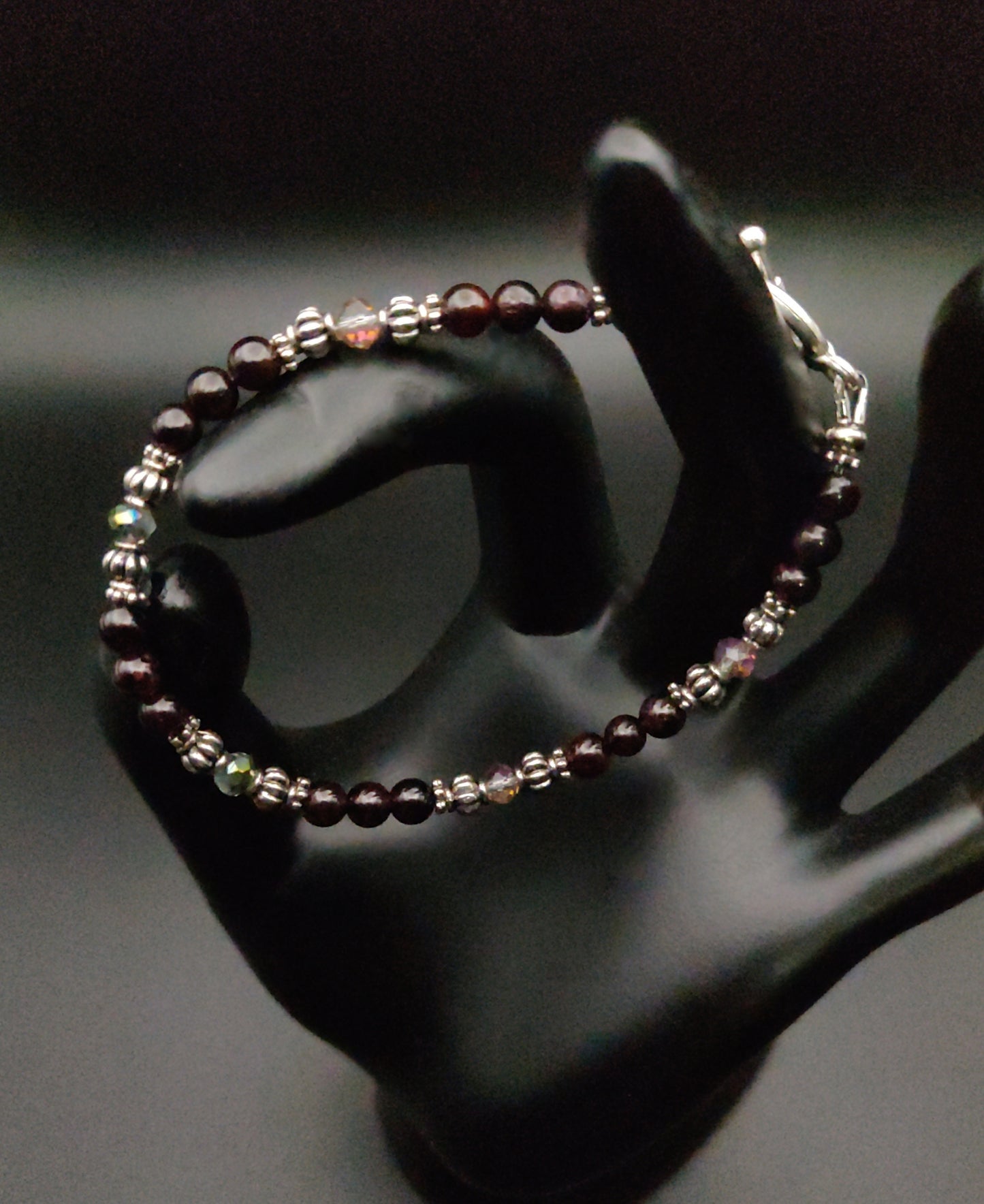 Garnet Beaded Bracelet